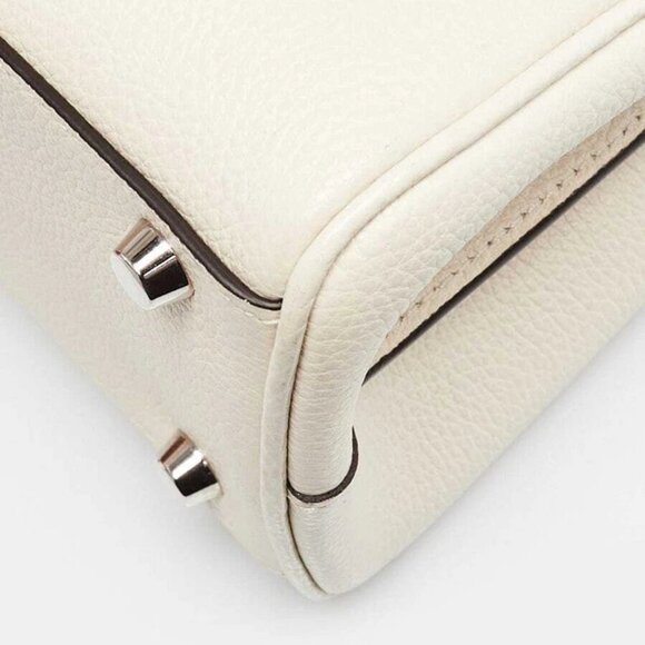Gucci White Grainy Leather Zumi Small Tote Bag - Picture 4 of 12